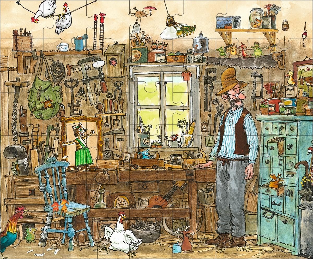 Пазли Pettersson and Findus Giant Carpenter's Shed 42 елементи 104 x 86 см, фото №8