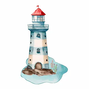 Настінна наклейка GRAZDesign Маяк 50 x 30 см Мультиколор synthetic.ua - Фото 1