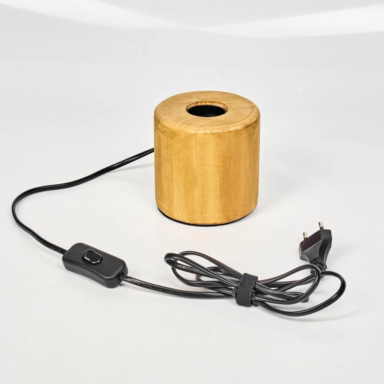 Настільна лампа HOFSTEIN Argea дерев'яна скандинавський/бохо дизайн з вимикачем на кабелі E27 10 см натуральний колір, фото №6