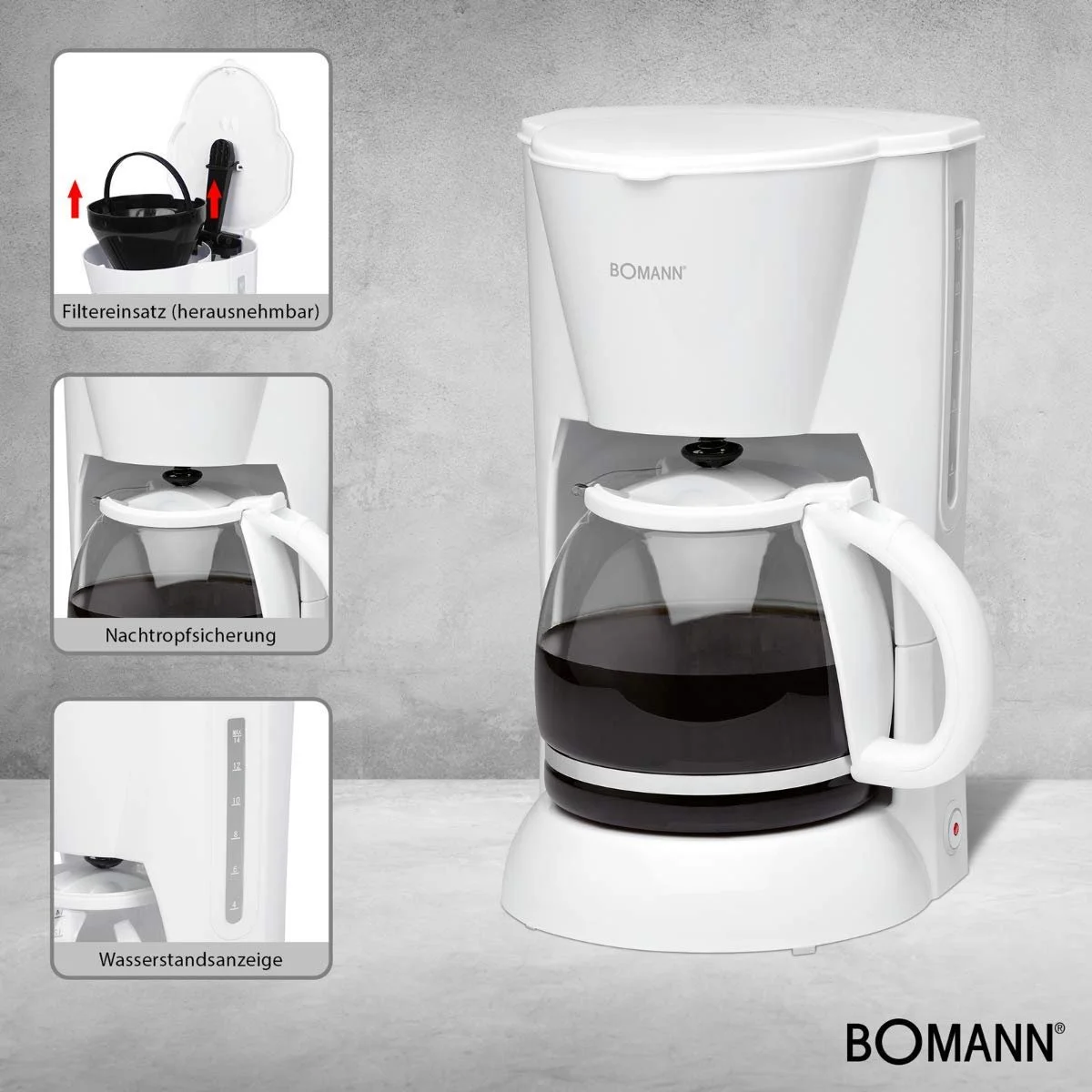 Кофеварка Bomann KA 183 CB White, фото №2