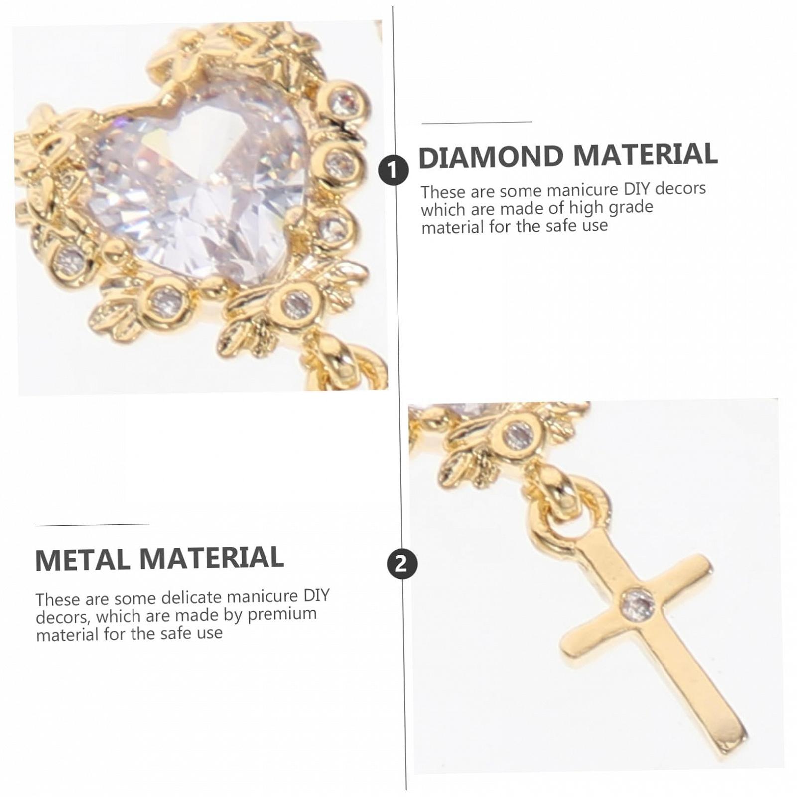 Подвески для ногтей PLAFOPE, 4 шт., аксессуары для ногтей, украшения для ногтей, драгоценные камни для ногтей, наклейки для подвесок для ногтей, изысканный DIY дизайн ногтей, ювелирные изделия для ногтей для девушек, металл, фото №3