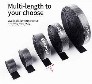 Органайзер-ліпучка для кабелів ESSAGER нейлоновий чорний 3 метрів(PS) synthetic.ua - Фото 1