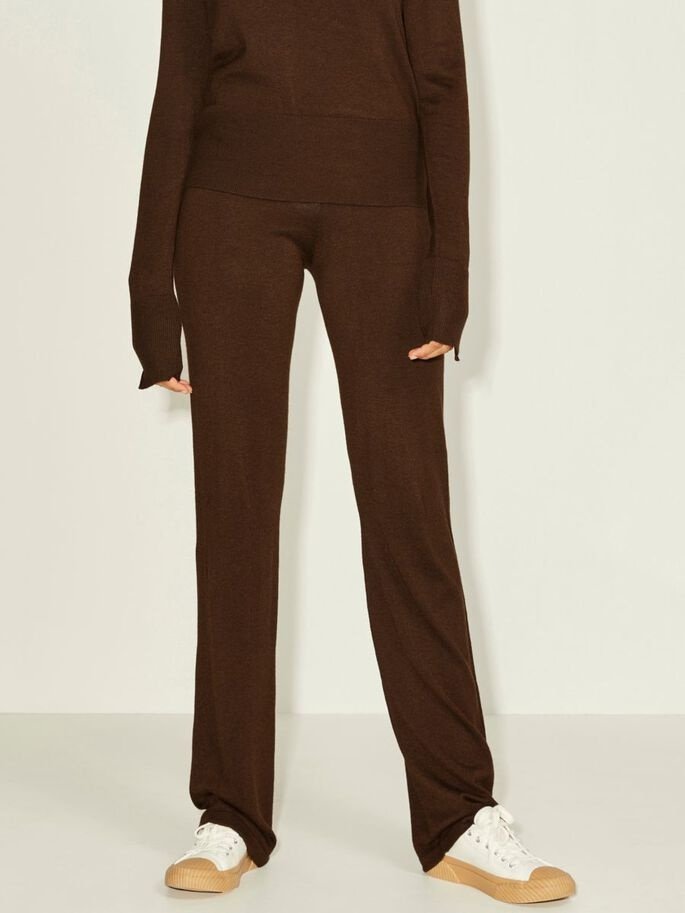 Штани JXHARPER SOFT KNIT PANT NOOS 12202996-Demitasse JJXX Коричневий L, фото №1
