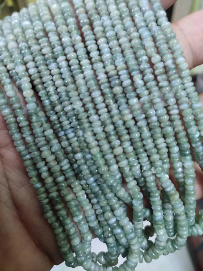 Намистини Хризоберил Круглі Гладкі 3-4 мм, нитка довжиною 33 см для намиста та браслета, фото №3