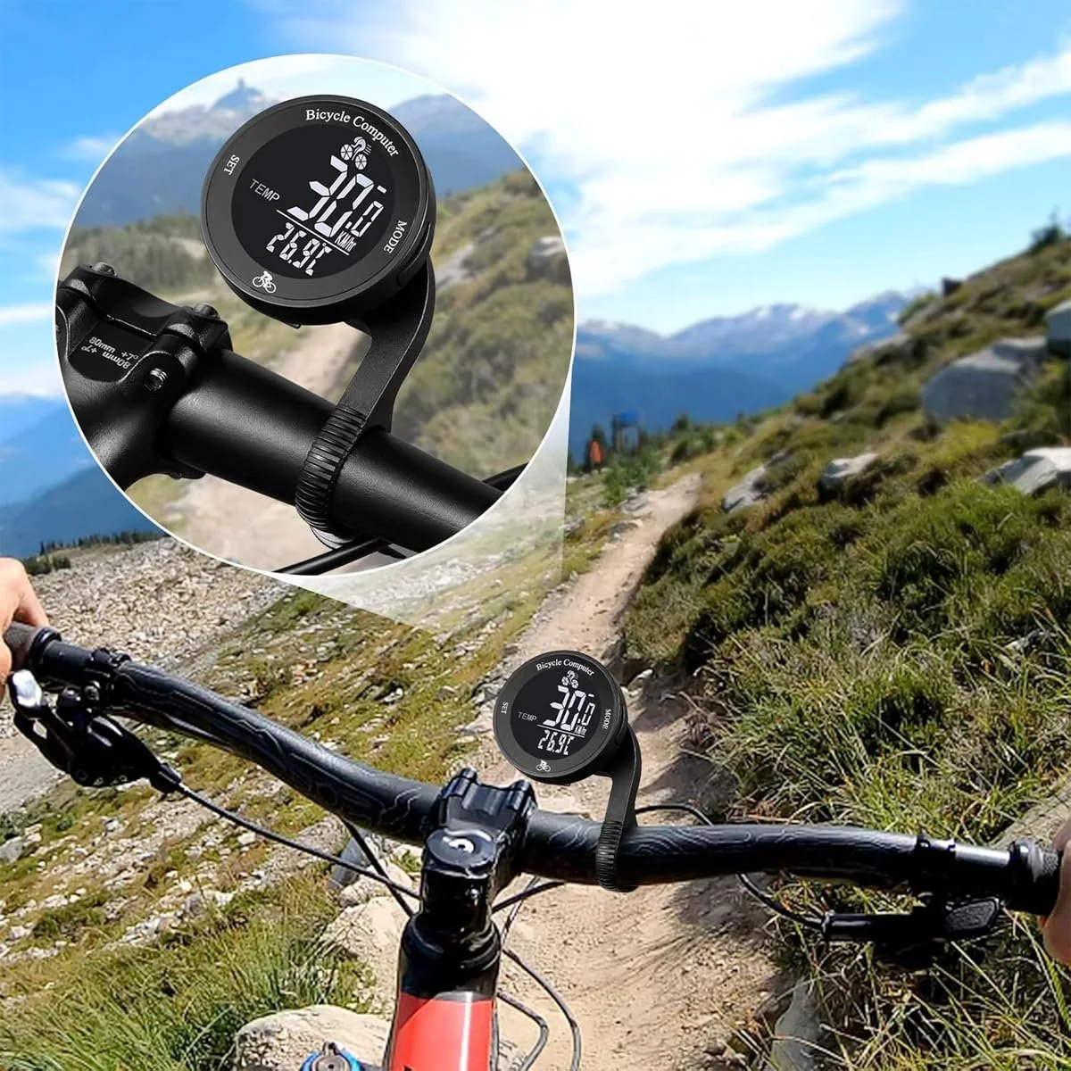 Одометр Велокомпьютер Waterproof Multifunction LCD Screen MTB Speedometer, фото №6