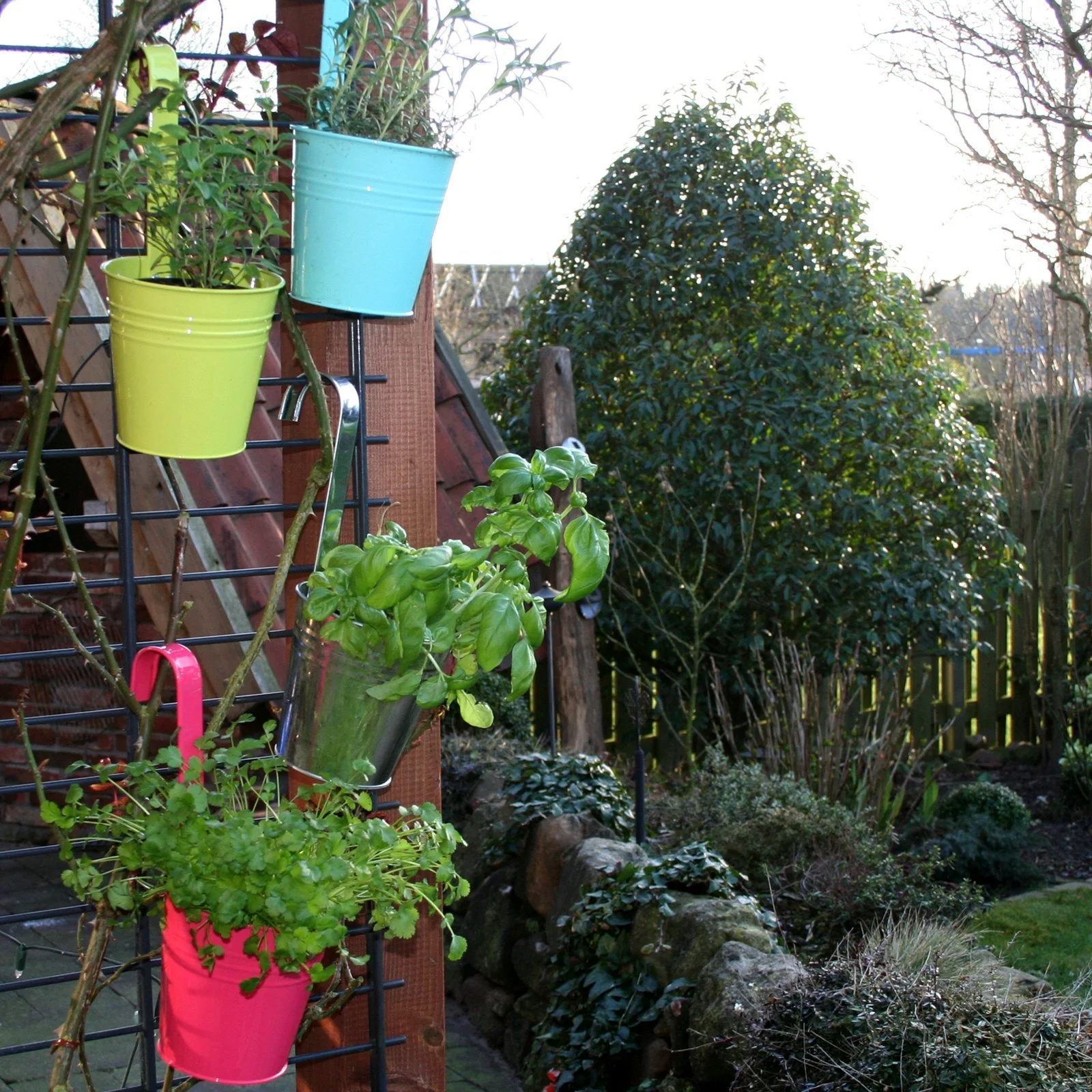 Подвесной горшок Набор 3 шт. Цинковый металлический для балкона Серебристый, фото №3