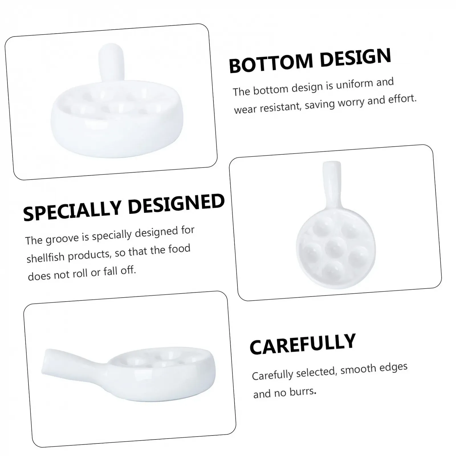 Форма для запікання равликів керамічна GLEAVI на 6 отворів, біла, фото №3 Форма для запікання равликів керамічна GLEAVI на 6 отворів, біла, фото №3