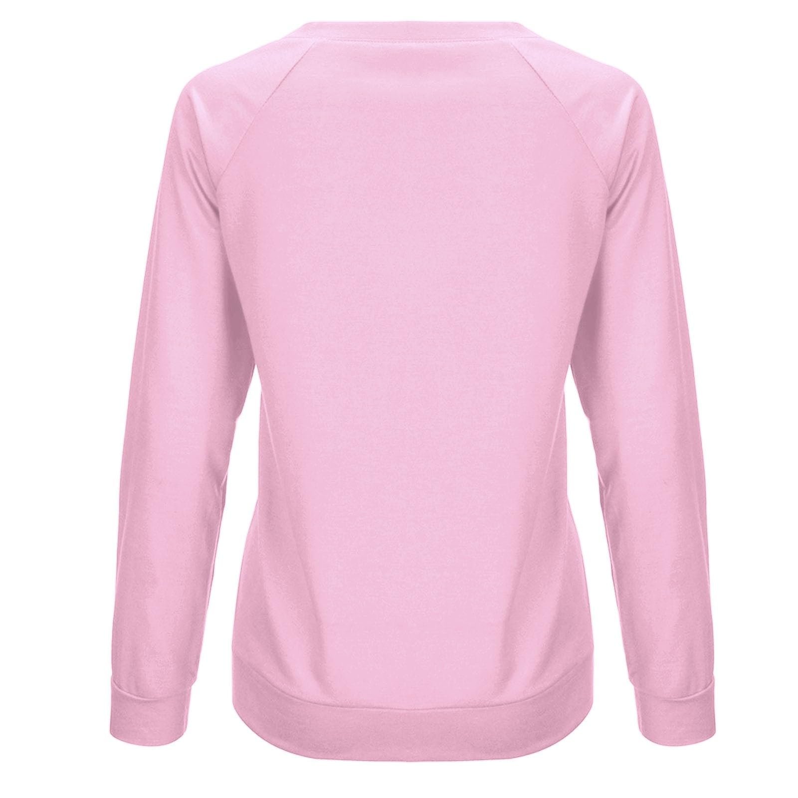 Женский Свитшот Lässige с круглым вырезом, графикой, длинными рукавами, свободного кроя, однотонный, Y2K, кантри стиль, фото №5