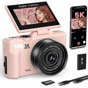 Фотокамера LONGYI Digital Camera 5K 75MP Розовый - Фото 1