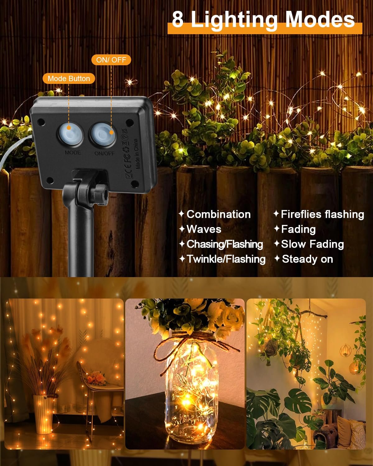 Гірлянда Dalugo, 50 LED, 5 м, теплий білий. Упаковка 2 шт., фото №4
