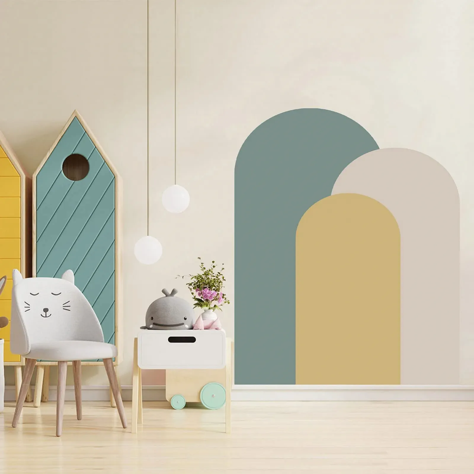 Наклейка на стіну Herfair Boho Напівкруглі геометричні арки самоклеючі для дитячої (#3), фото №4 Наклейка на стіну Herfair Boho Напівкруглі геометричні арки самоклеючі для дитячої (#3), фото №4