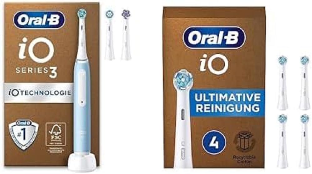 Электрическая зубная щетка Oral-B iO Series 3, 3 режима чистки, включая деликатный уход за зубами, голубой, фото №1