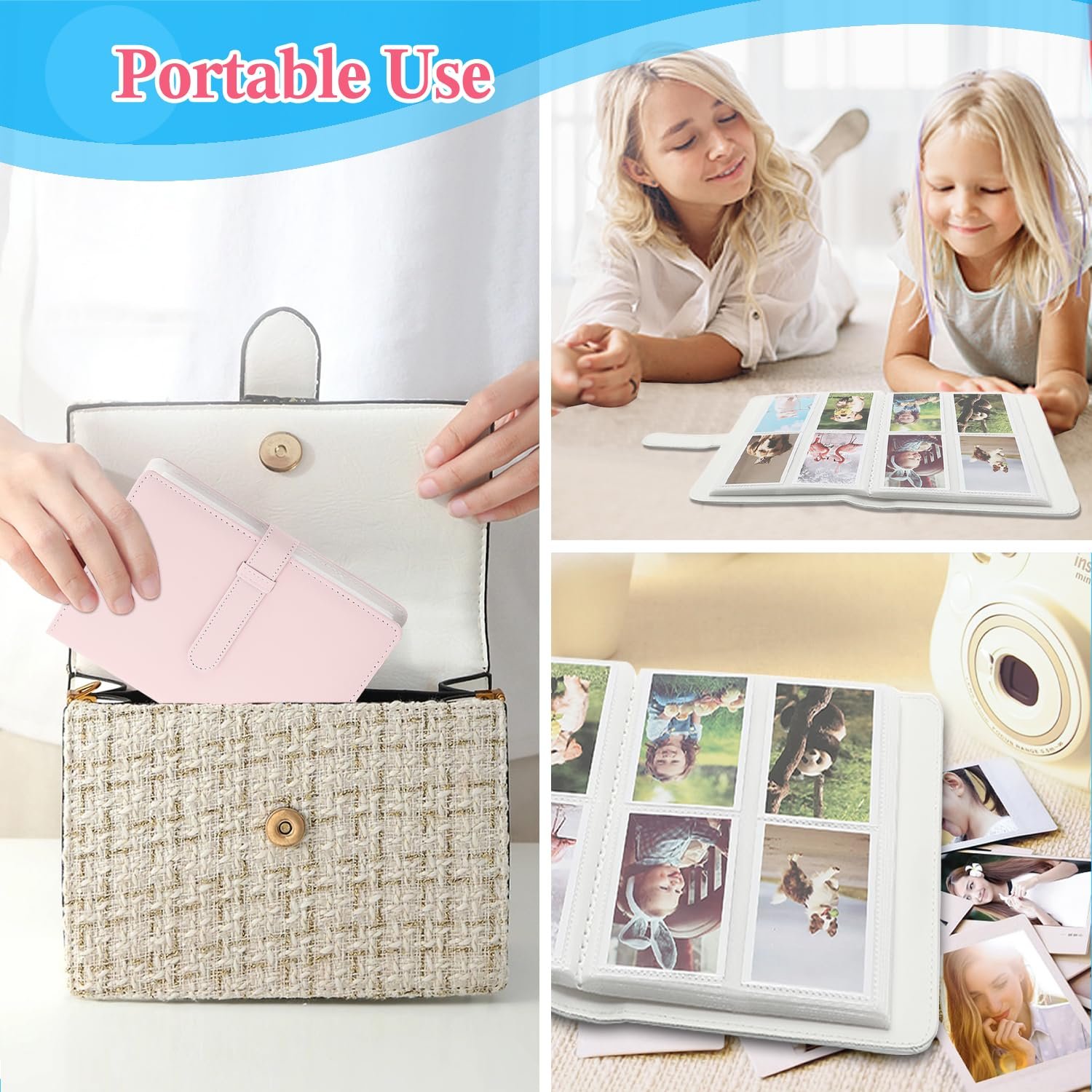 Фотоальбом для Polaroid / Instax Mini 256 карманов PU Leather Black, фото №7