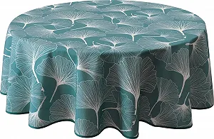 Скатертина Le linge de Jules Biloba Green кругла 160 cm - Фото 1