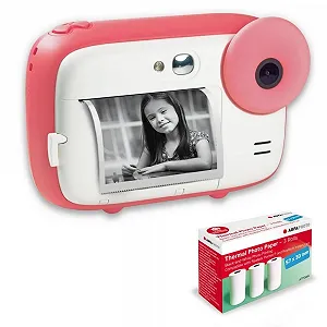 Фотокамера миттєвого друку AGFA Photo Realikids Instant Cam + 3 рулони термопаперу Pink - Фото 1