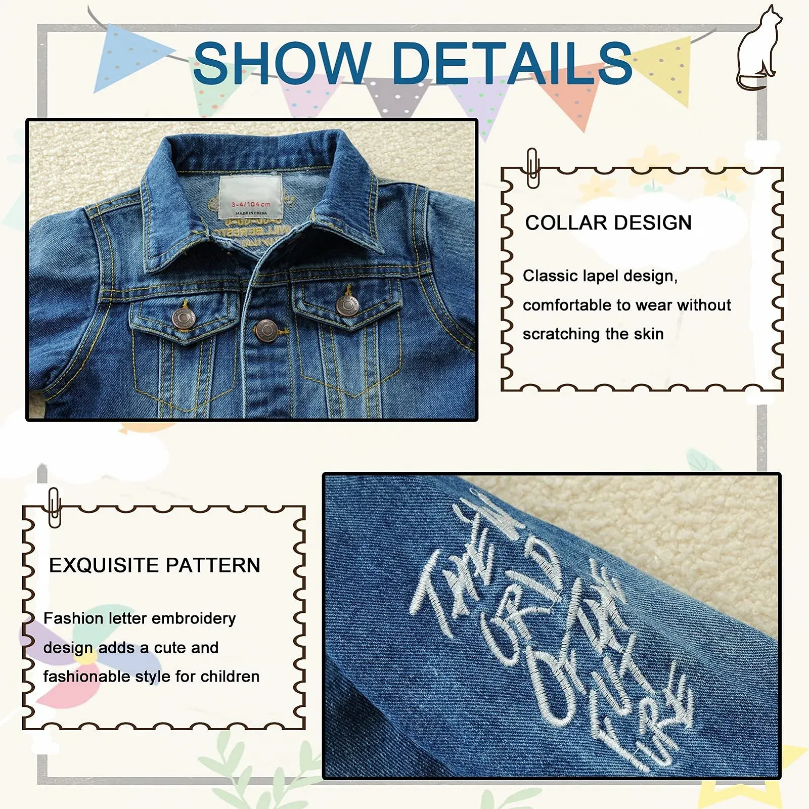 Джинсова куртка для хлопчиків L SERVER, денімова, бавовняна, весняно-осіння, фото №4 Джинсова куртка для хлопчиків L SERVER, денімова, бавовняна, весняно-осіння, фото №4