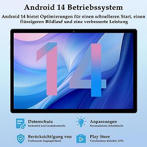 Планшет 10" ZLOVO Z168 6+16/128Gb 8 ядер Android 14 8000 mAh Черный synthetic.ua - Фото 1