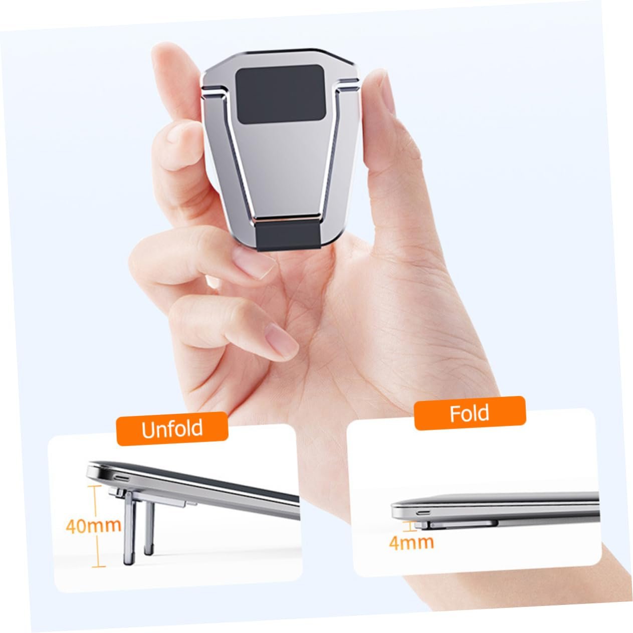 Подставка для ноутбука из алюминиевого сплава Регулируемая по высоте Легкая и портативная для вентиляции и охлаждения для ноутбуков в дороге Цвет случайный, фото №8 Подставка для ноутбука из алюминиевого сплава Регулируемая по высоте Легкая и портативная для вентиляции и охлаждения для ноутбуков в дороге Цвет случайный, фото №8