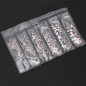 Набір кришталевих скляних стразів для декору, кольоровий DIY високоякісний матеріал пакунок матеріалів для рукоділля для костюмів, виготовлення телефонів Колір рожевого протеїну synthetic.ua - Фото 1