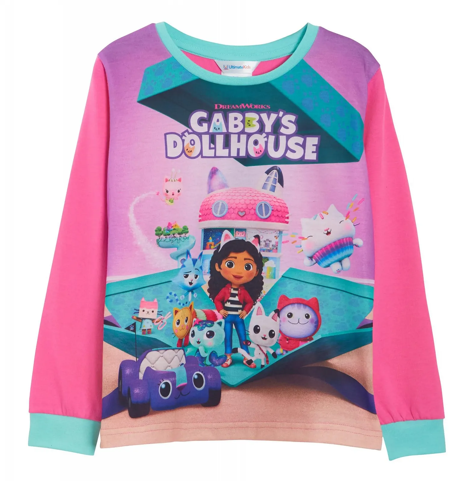 Піжама Gabby's Dollhouse для дівчаток, дитяча, повна довжина, фото №4 Піжама Gabby's Dollhouse для дівчаток, дитяча, повна довжина, фото №4