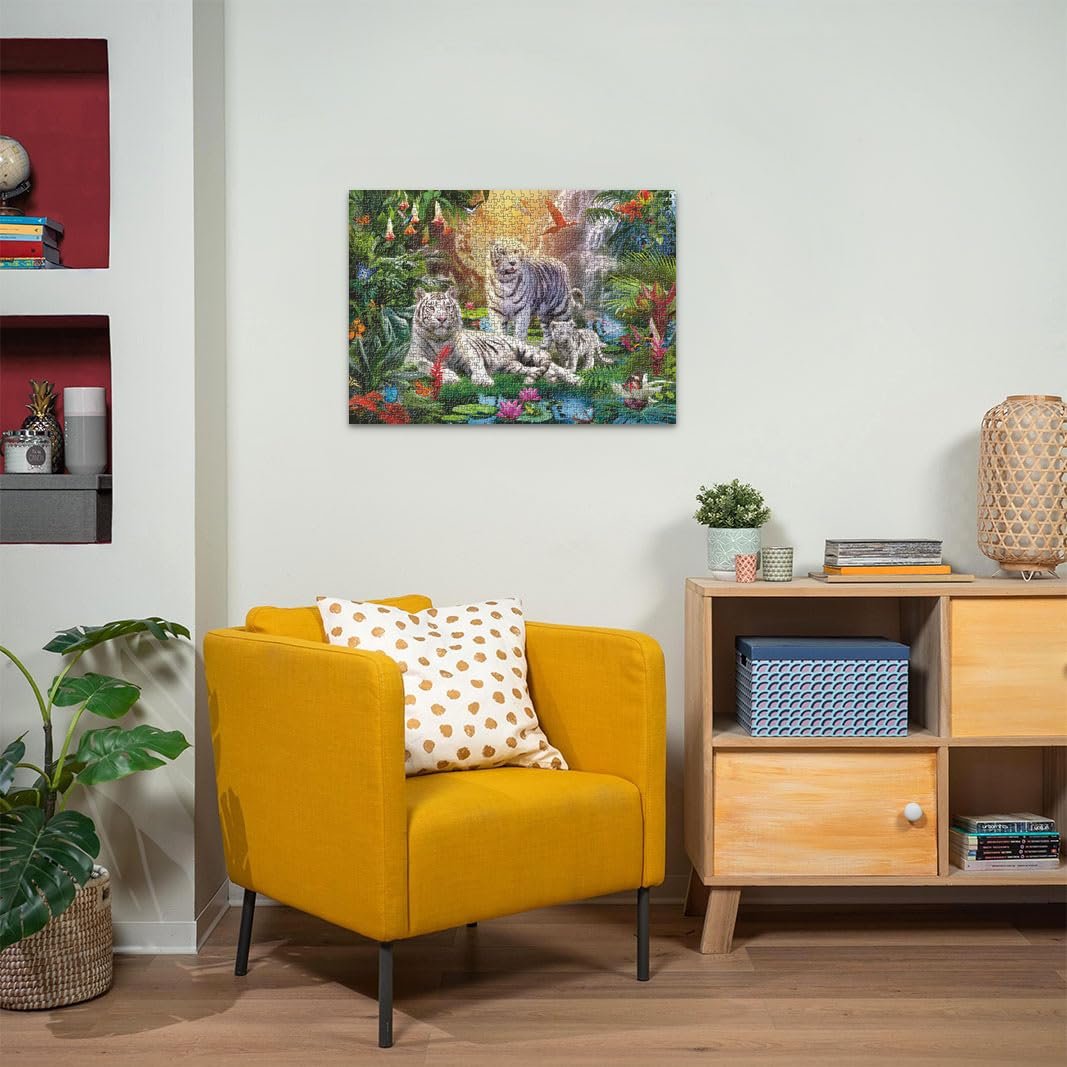 Пазл Ravensburger 12000886 Family of the White Tigers 1000 деталей для дорослих та дітей від 14 років з тваринами, фото №2