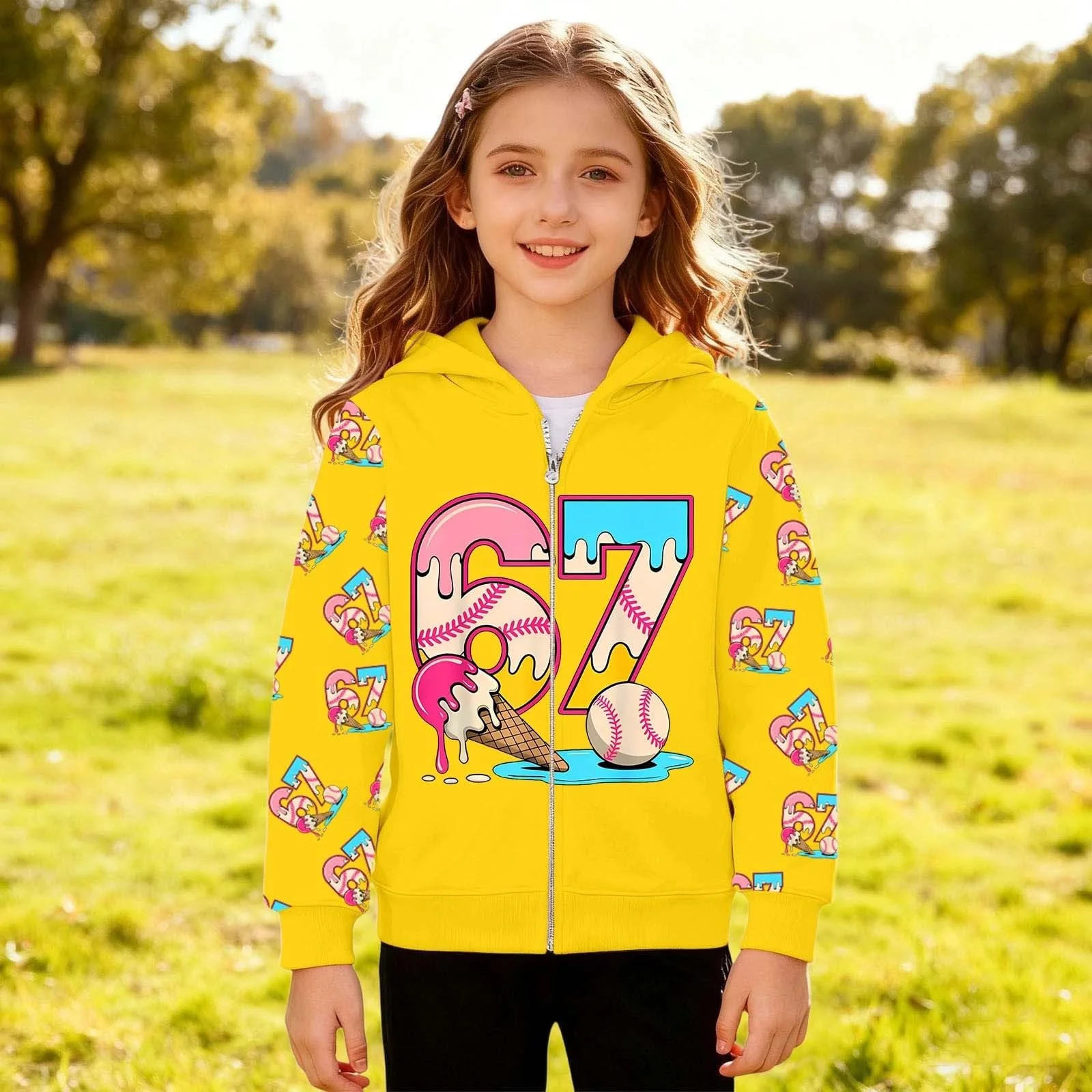 Худи EIS 67 для девочек, флис, фото №6