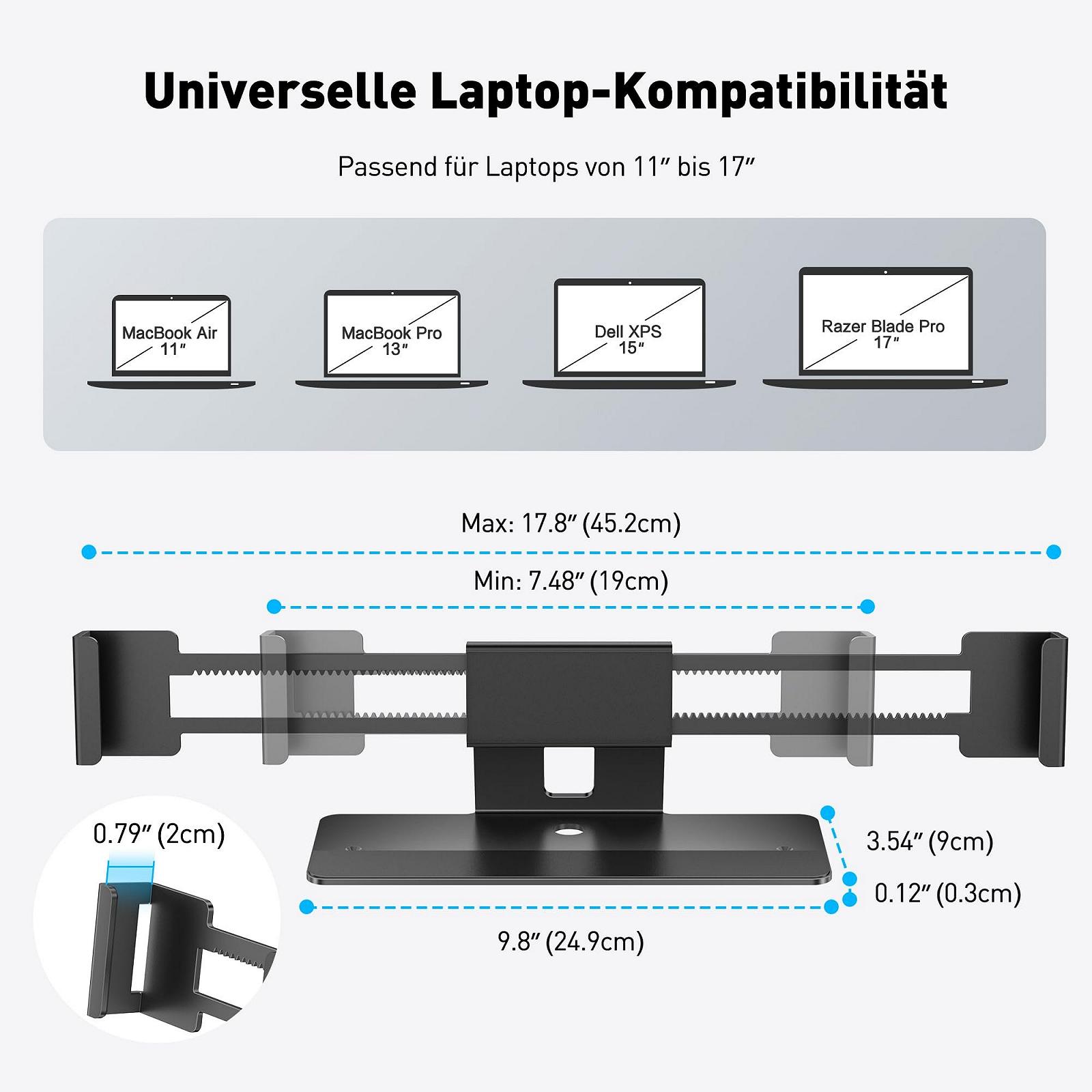 Тримач для ноутбука протиугінний AboveTEK для 12"-17" ноутбуків (Чорний), фото №6 Тримач для ноутбука протиугінний AboveTEK для 12"-17" ноутбуків (Чорний), фото №6