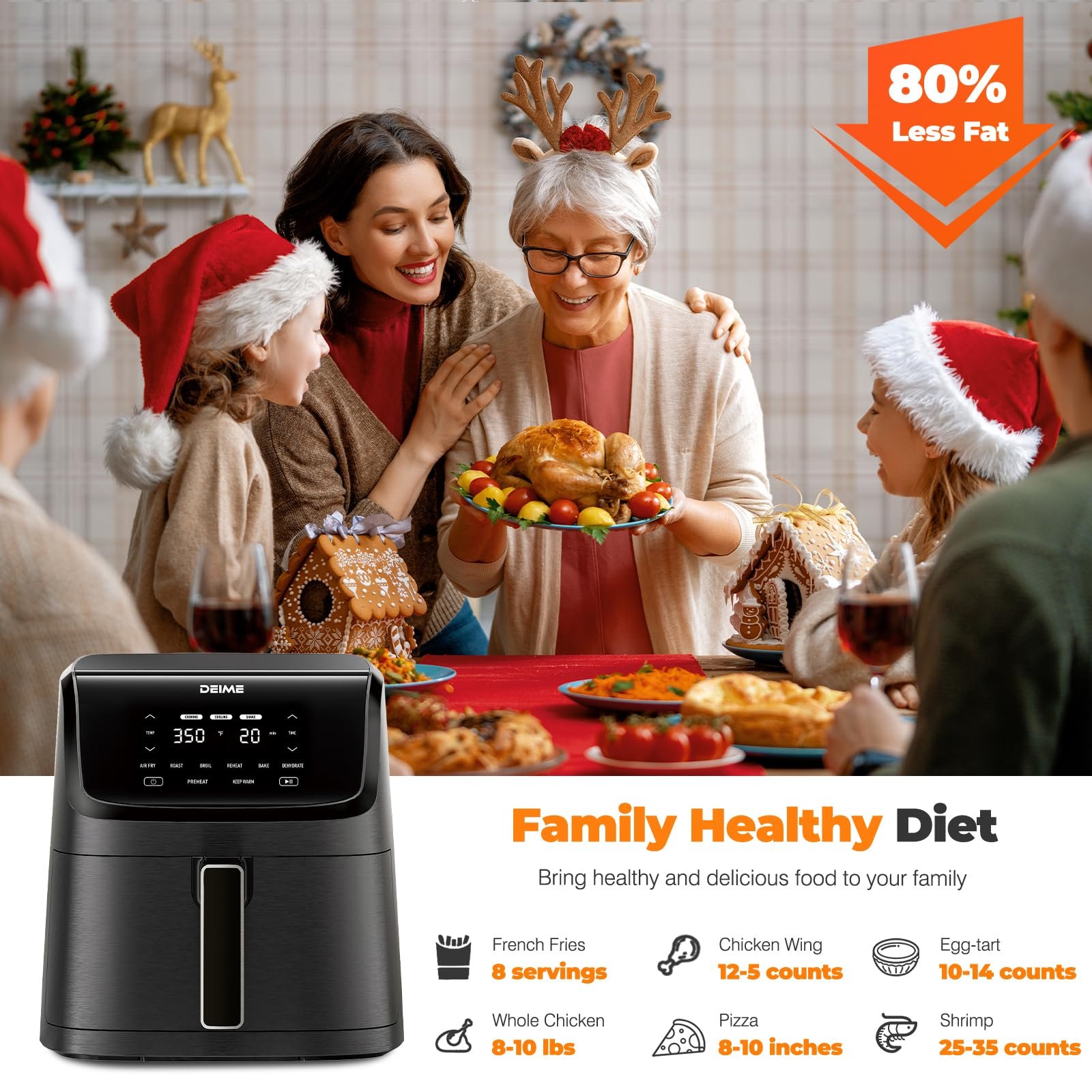 Мультипіч DEIME 7 L 1800 W 10 програм LCD-сенсор Black, фото №8 Мультипіч DEIME 7 L 1800 W 10 програм LCD-сенсор Black, фото №8