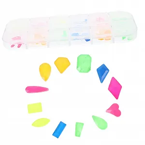 Стрази для нігтів FRCOLOR Набір для DIY Різнокольорові скляні штучні - Фото 1