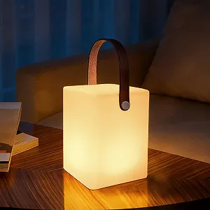 Настольная лампа уличная с пультом дистанционного управления теплая белая 8 цветов водонепроницаемая квадратная - Фото 1