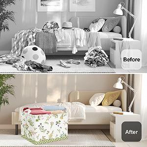 Корзина HUUMONSS Цветочная детская для игрушек Складная Бабочка 36л synthetic.ua - Фото 1