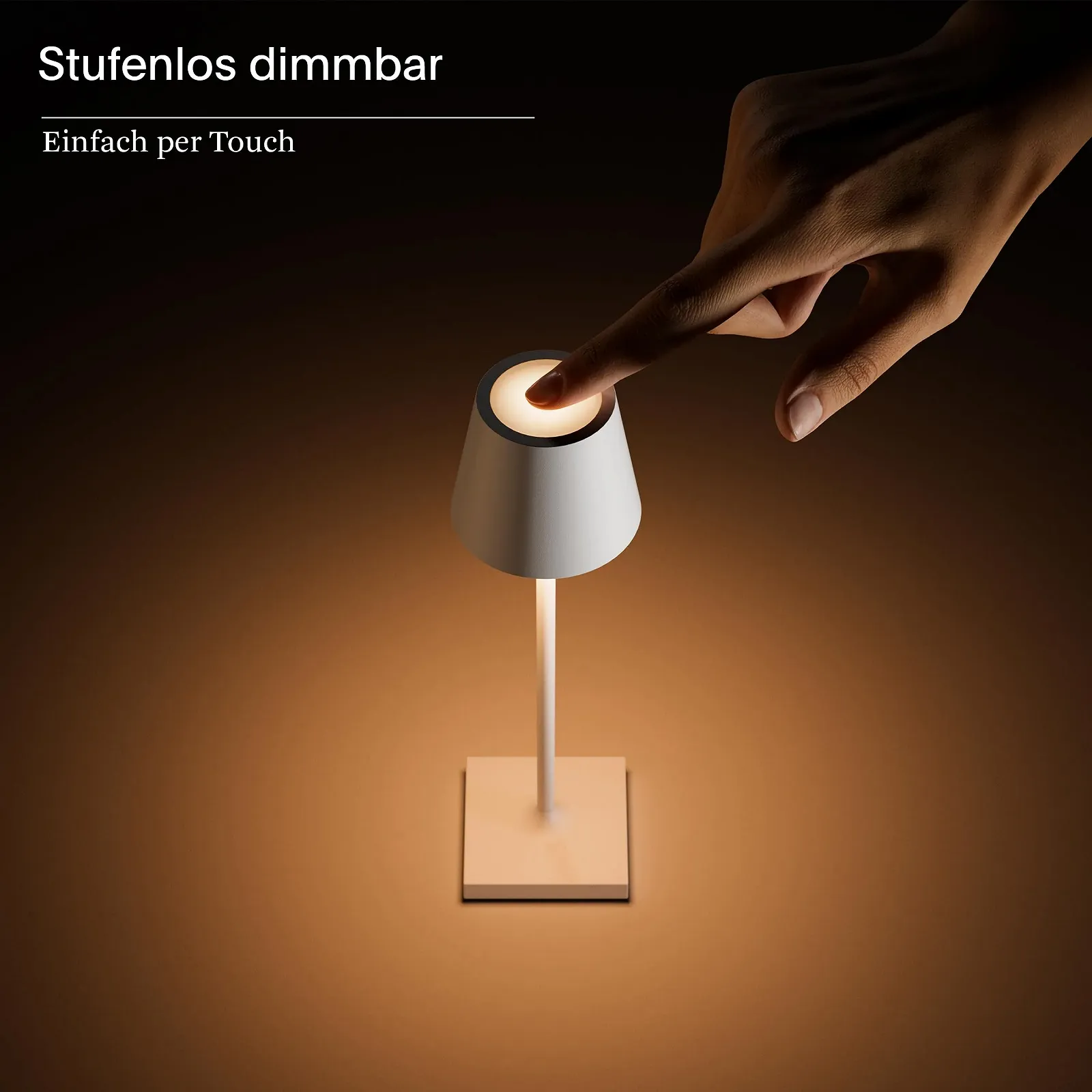 Настільна лампа SIGOR Nuindie 2.0 Mini LED Акумуляторна з регулюванням яскравості Indoor & Outdoor IP54 25 см Night Black, фото №4