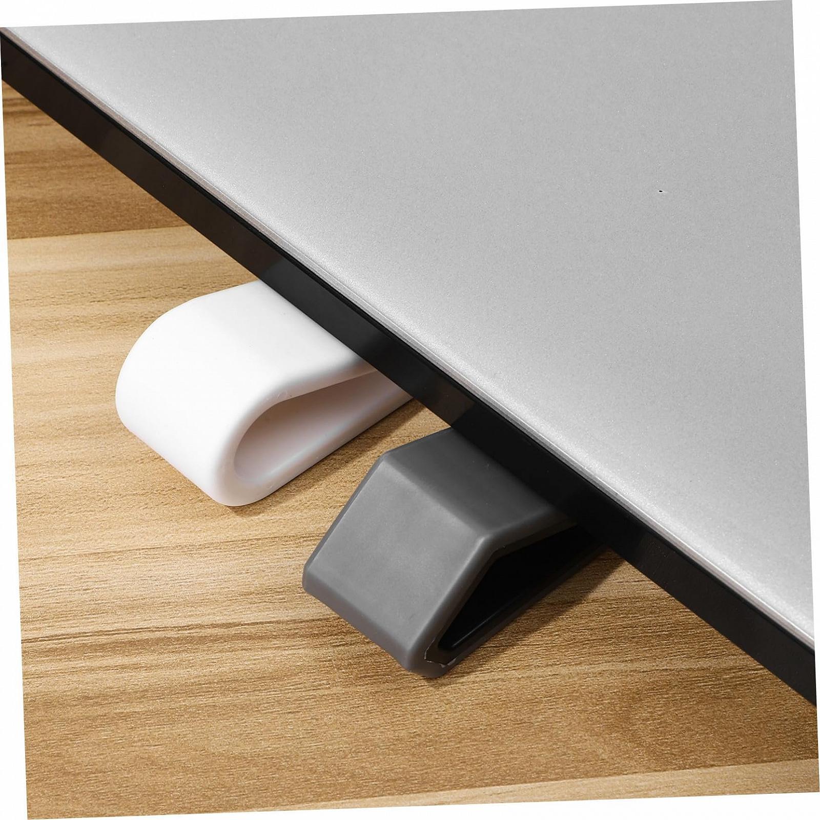 Подставка для ноутбука Sewroro 4 шт. Регулируемая по высоте, вентилируемая подставка для ноутбука для лучшего охлаждения, эргономичная, подходит для ноутбуков, клавиатур и планшетов, белая, фото №8