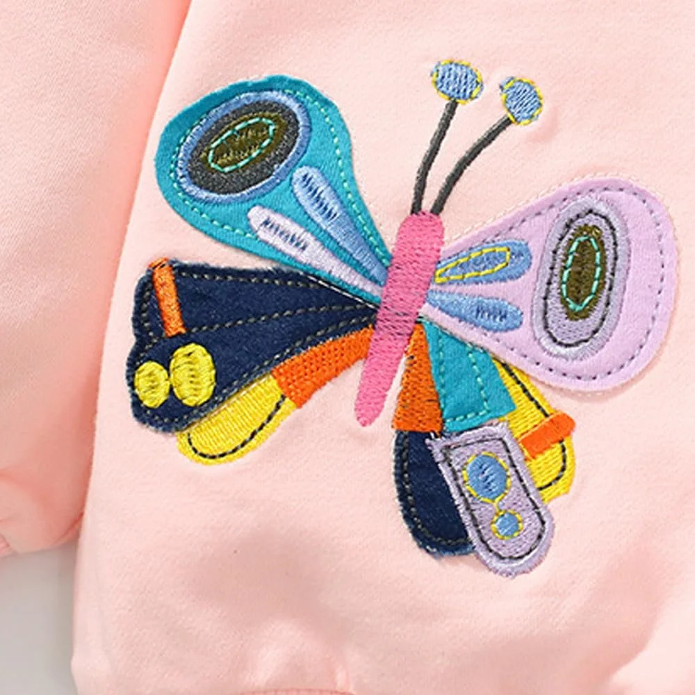 EULLA Дитячий світшот для дівчаток, бавовняний пуловер з довгими рукавами, фото №4