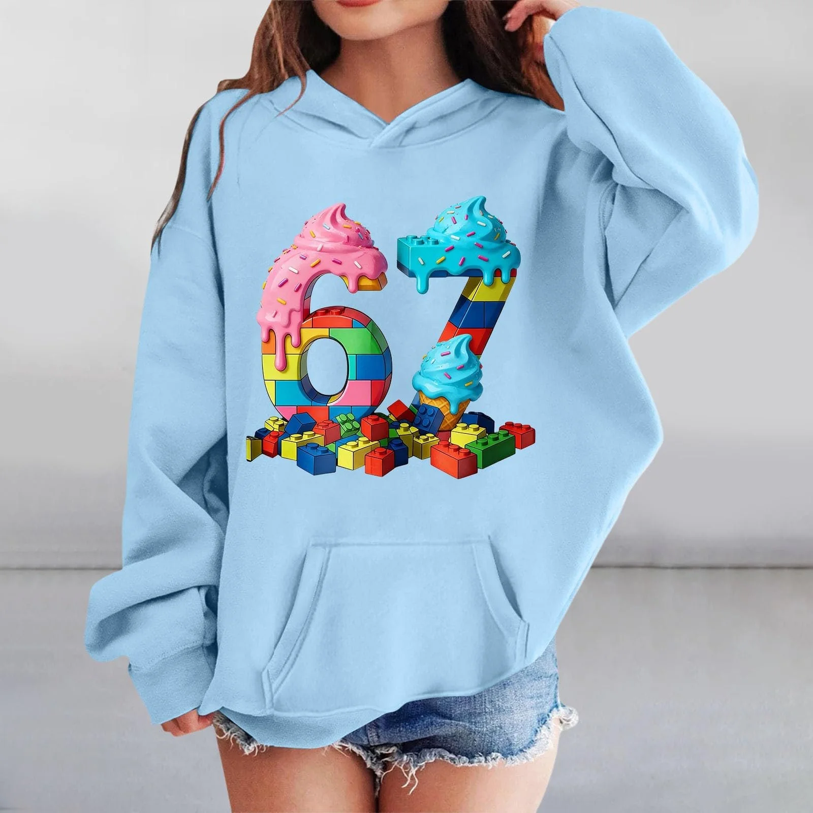 Худи Без бренда С принтом 67, фото №2