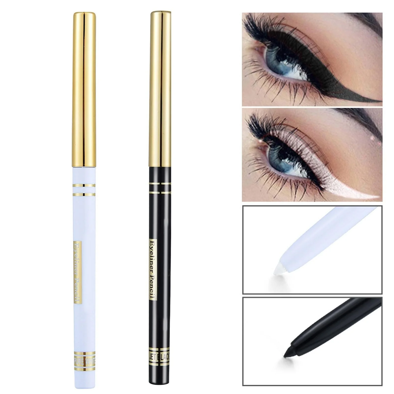 Гель-карандаш для подводки глаз Smooth Color Waterproof Non Smudge Durable Precision Tracing Eyeliner Gel Pen Sleeper Silkworm Pen Dof802, фото №3