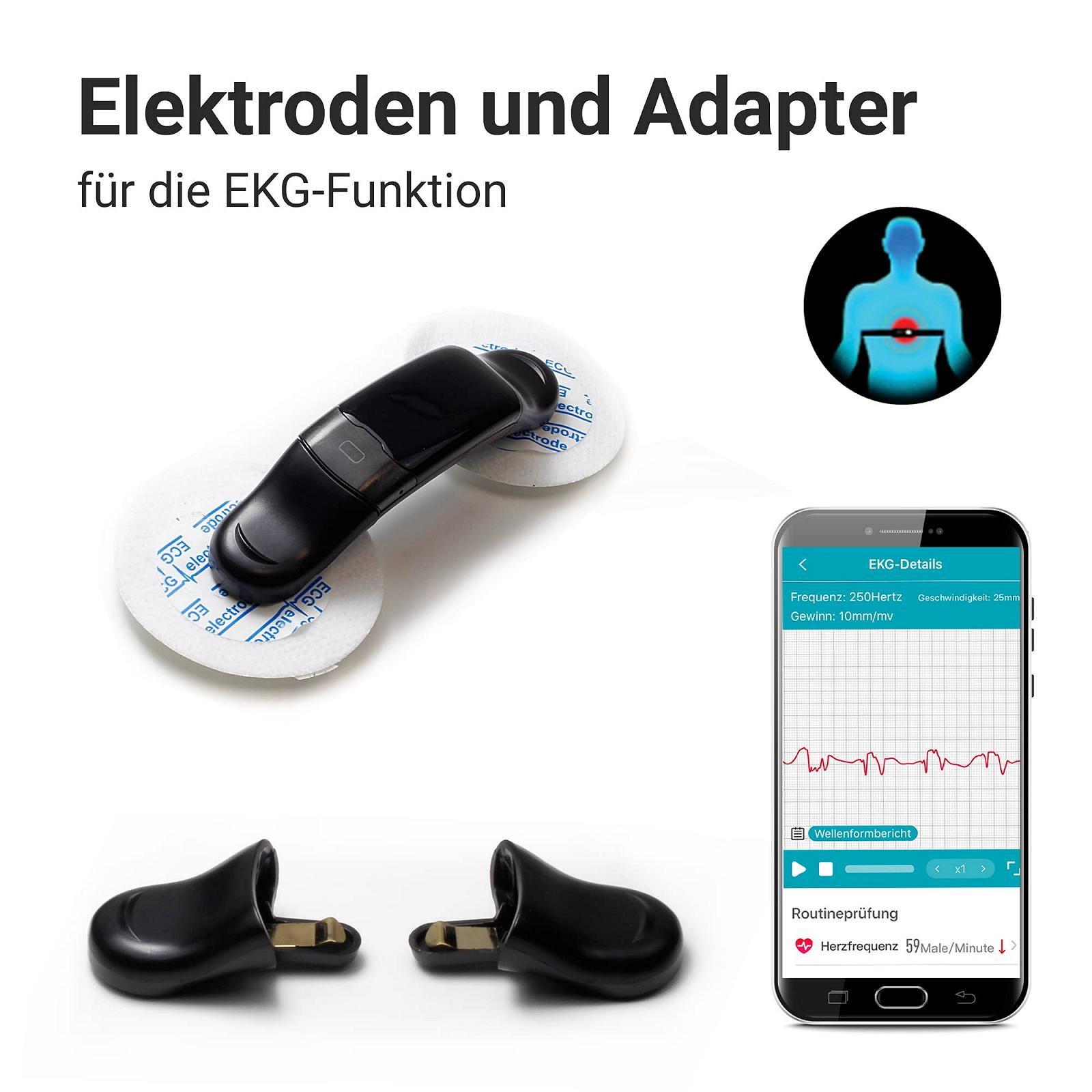 Фітнес годинник XORO SMW 10 Bluetooth ECG вимірювання пульсу артеріального тиску кисню дистанції кроків калорій, фото №4