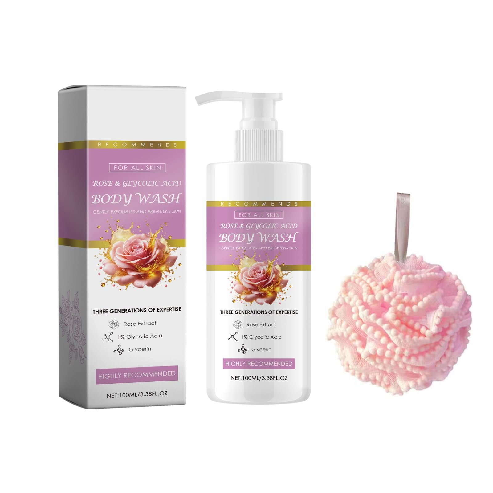 Крем-гель для душу зволожуючий з піною та мочалкою у наборі, фото №1