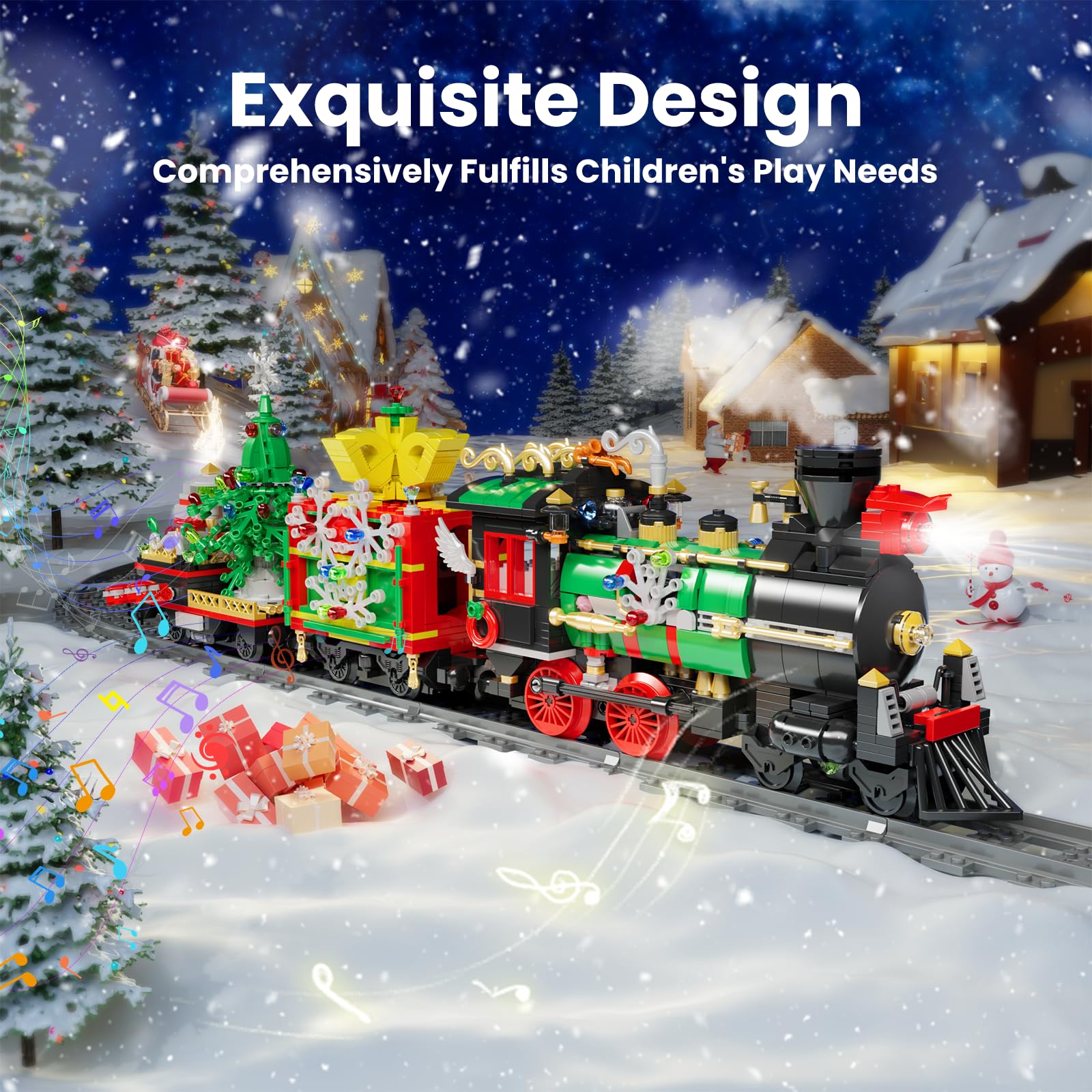 Конструктор Mould King Christmas Train 12012s 1457 деталей, фото №4