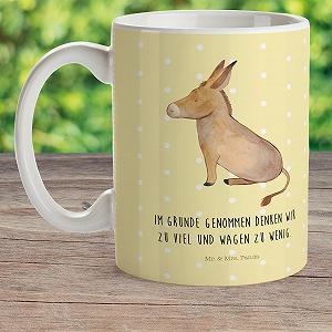 Кухоль Дитячий Mr. & Mrs. Panda Donkey, З Малюнком, Небиткий synthetic.ua - Фото 1