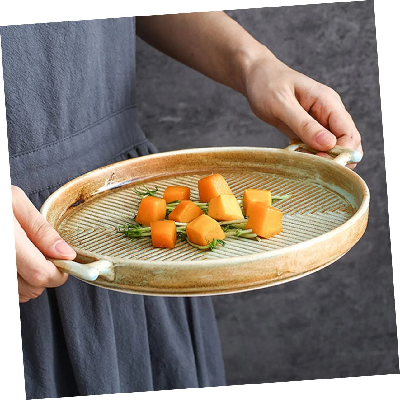 Форма для запекания керамическая NOLITOY прямоугольная 8,75 дюйма с двумя ручками термостойкая, фото №4