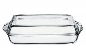 Форма для запікання Pasabahce Borcam 59009 2 предмети скляна з кришкою 33х19 см - Фото 1