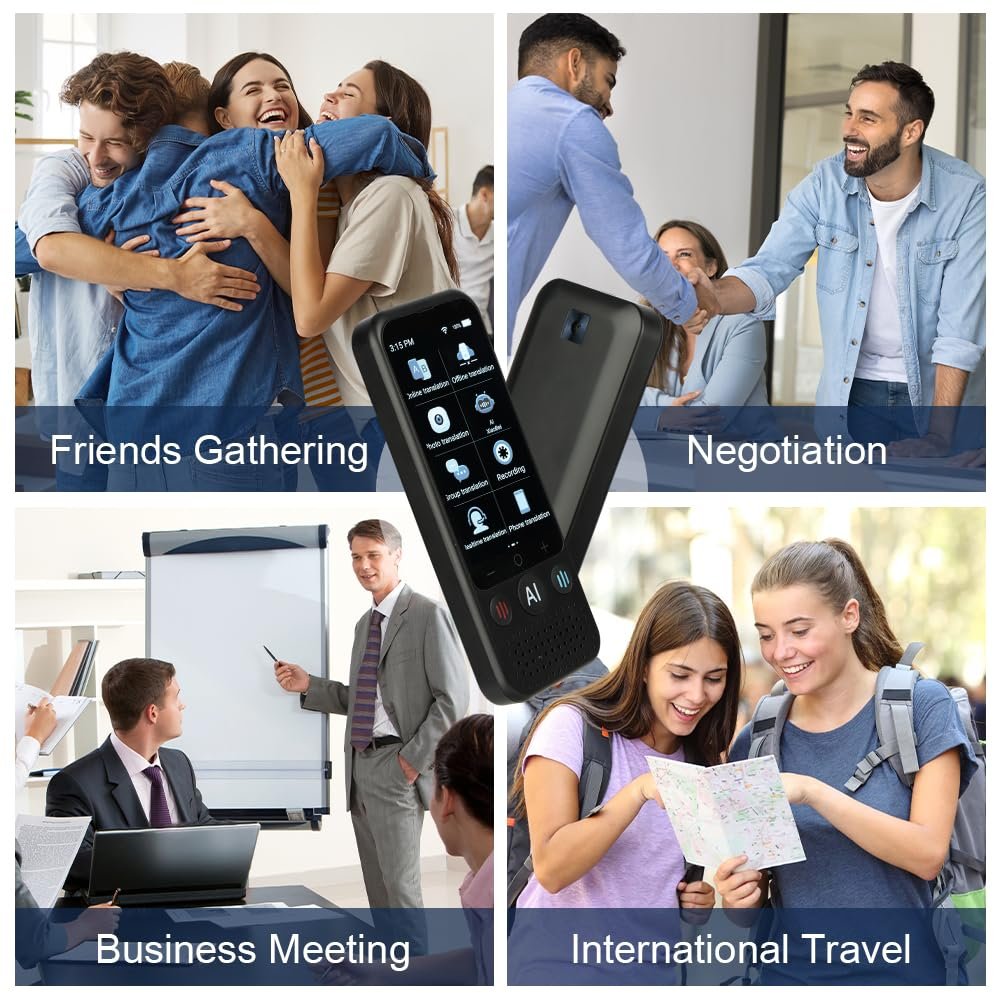 Перекладач OFFCUP Z15W Голосовий, 139 мов Двосторонній з голосовим виводом AI Миттєвий, фото №7