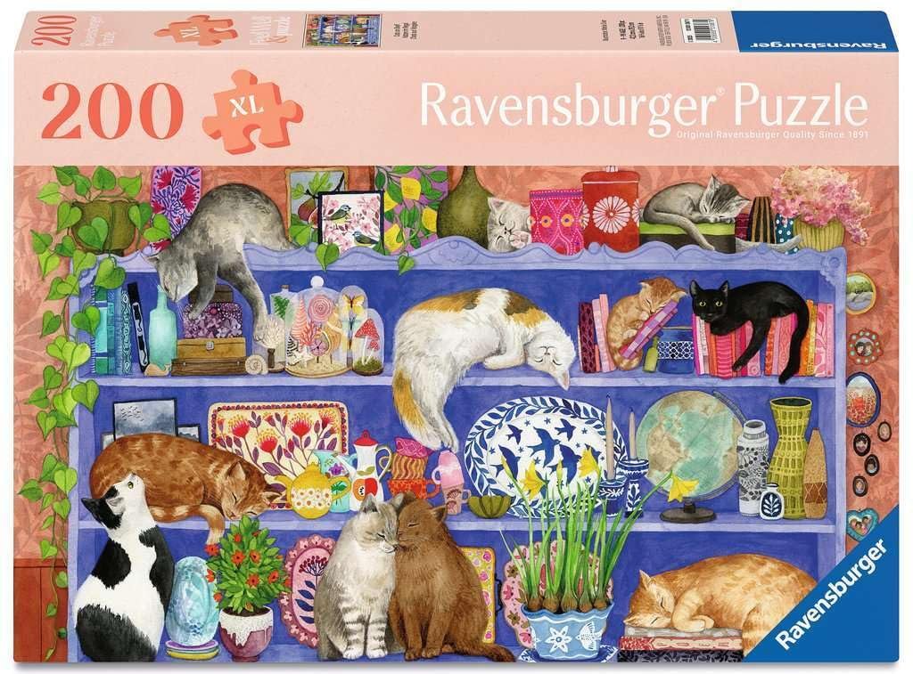 Пазл Ravensburger Feel Well & Puzzle Cats on the Shelf 12001367 200 деталей, фото №1