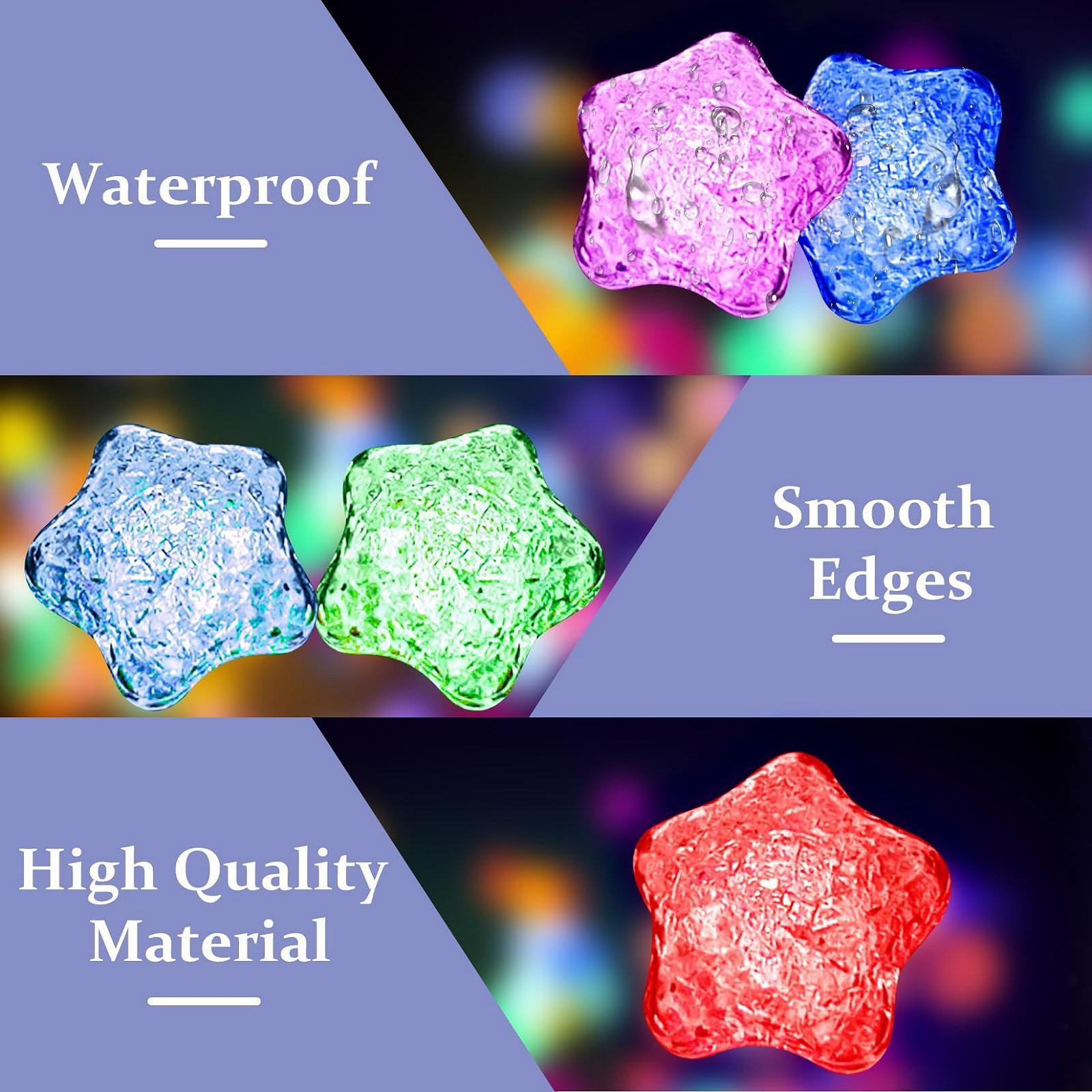 Іграшка для ванни Зірка LED Барвиста, 12 шт, фото №4