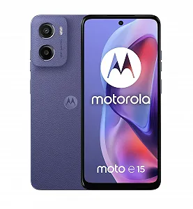 Смартфон Motorola Moto E15 2/64 GB 32 Мп Camera + Flicker Protection 6.67 дюйма HD+ Display 90 Гц 5200 мАг MediaTek Helio G81 Extreme Android 14 Go Edition Lavender - Фото 1