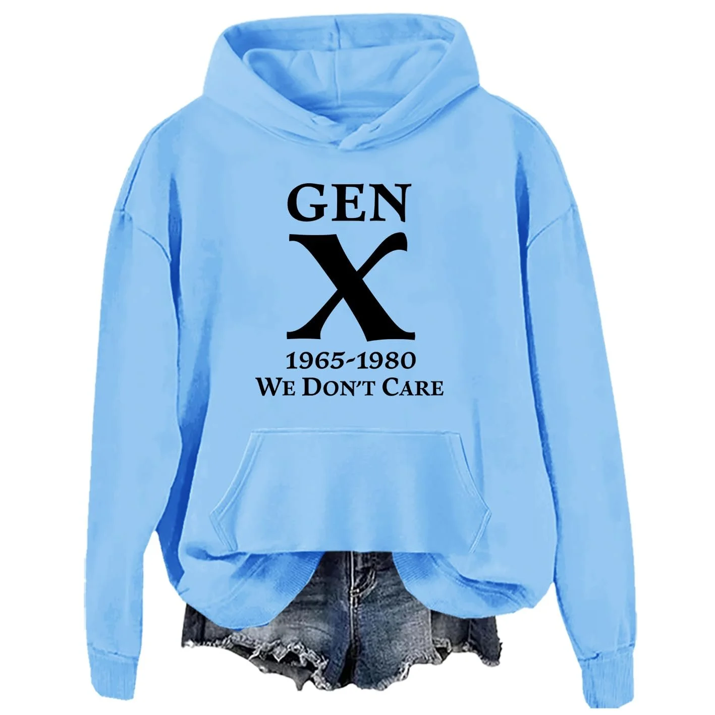 Худі Gen X Gen X 1965-1980 We Don't Care Sweatshirt We Don't Care T Hoodie, фото №1 Худі Gen X Gen X 1965-1980 We Don't Care Sweatshirt We Don't Care T Hoodie, фото №1