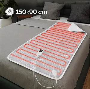 Термоковдра на односпальне ліжко EcoSapiens Linen 150 x 90 см з автоматичним вимкненням (8 годин), 100% бавовна synthetic.ua - Фото 1