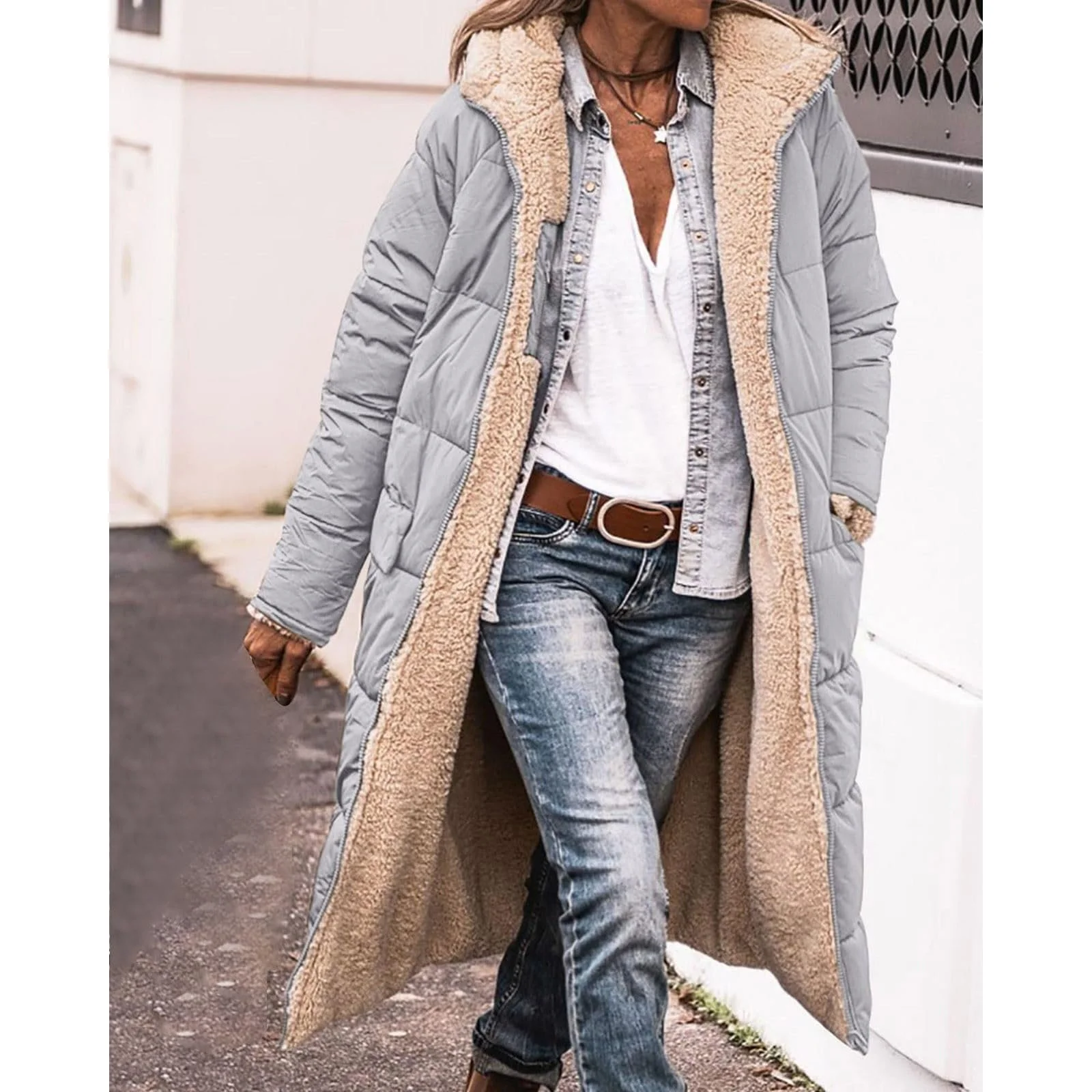 Жіноча зимова куртка Yekdmxop Пуховик, фото №3