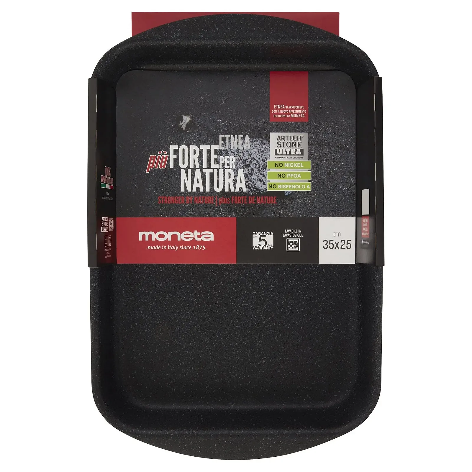 Форма для лазаньи Moneta 35 x 25 см алюминиевая Черная, фото №2